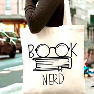 Minimalist Book Nerd tote!